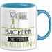Bäckerin Geschenk Tasse Becher Die Frau Die Allen Kann Geschenkidee für eine Bäckerin Lustig Blau Trendation