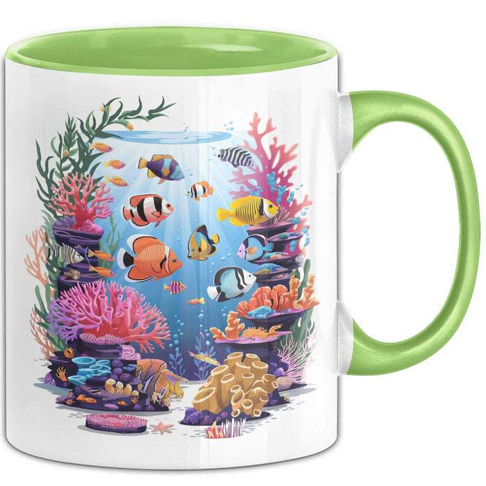 Aquarium Enthusiast Tasse Geschenkidee für Fischhalter Grün Trendation