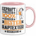 Raptexter Geschenk Lustiger Spruch für Raptexter Geschenkidee Bester Raptexter Der Welt Rosa Trendation