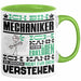 Mechaniker Geschenk Tasse Geschenkidee für Mechaniker Geburtstag Lustiger Spruch Ich Bin Mechaniker Ich Kann Es Dir Erklären Aber Nicht Für Dich Verstehen Funny Grün Trendation