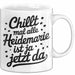 Heidemarie Tasse Geschenk Chillt Mal Alle Heidemarie Ist Ja Jetzt Da Geschenkidee Becher mit Name Weiß Trendation