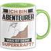 Abenteurer Tasse Geschenk für Abenteurer Geburtstag Lustiger Spruch Kaffee-Becher Was Ist Deine Superkraft Grün Trendation