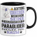 Paraglider Geschenk Tasse Lustiger Spruch Erheben Sie Sich Der Paraglider Betritt den Raum Schwarz Trendation