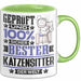 Katzensitter Geschenk Lustiger Spruch für Katzensitter Geschenkidee Bester Katzensitter Der Welt Grün Trendation