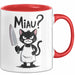 Sarkastische Katze Tasse Geschenk Lustige Geschenkidee Miau Rot Trendation