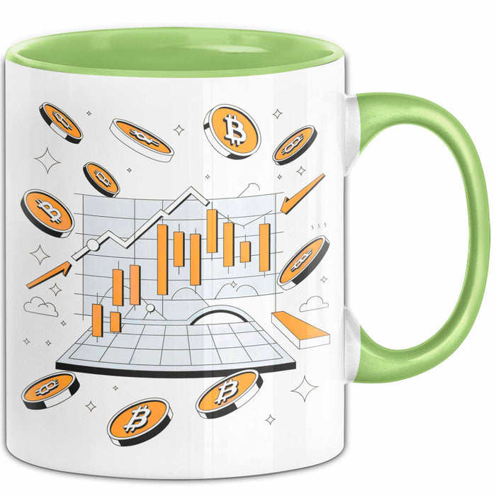 Krypto Trader Tasse Geschenk Lustige Geschenkidee Spruch Für Coin Beobachter Grün Trendation