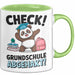 Grundschule Abschied Tasse Becher Geschenk Lustige Geschenkidee Spruch Check Grundschule Abgehakt Grün Trendation