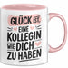 Office Arbeitskollege Tasse Geschenk Lustige Geschenkidee Spruch Glück Ist, Eine Kollegin Wie Dich Zu Haben Rosa Trendation