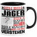 Jäger Geschenk Tasse Lustige Geschenkdiee für einen Jäger Geburtstag Ich Bin Jäger Ich Kann Es Dir Erklären Aber Nicht Für Dich Verstehen Schwarz Trendation