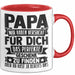 Papa Tasse Geschenk Von Kindern Sohn Tochter Vater Geschenkidee Zum Vatertag Wir Haben Versucht Für Dich Das Rot Trendation
