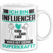 Influencer Tasse Geschenk für Influencer Geburtstag Lustiger Spruch Kaffee-Becher Was Ist Deine Superkraft Weiß Trendation