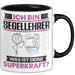 Segellehrer Tasse Geschenk für Segellehrer Geburtstag Lustiger Spruch Kaffee-Becher Was Ist Deine Superkraft Schwarz Trendation