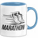 Marathonläufer Tasse Geschenkidee für Laufexperten Blau Trendation
