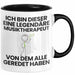 Musiktherapeut Geschenk Tasse Lustige Geschenkidee Geburtstag für Musiktherapeut Ich Bin Dieser Legendäre Musiktherapeut Von Dem Alle Geredet Haben Kaffee-Becher Schwarz Trendation