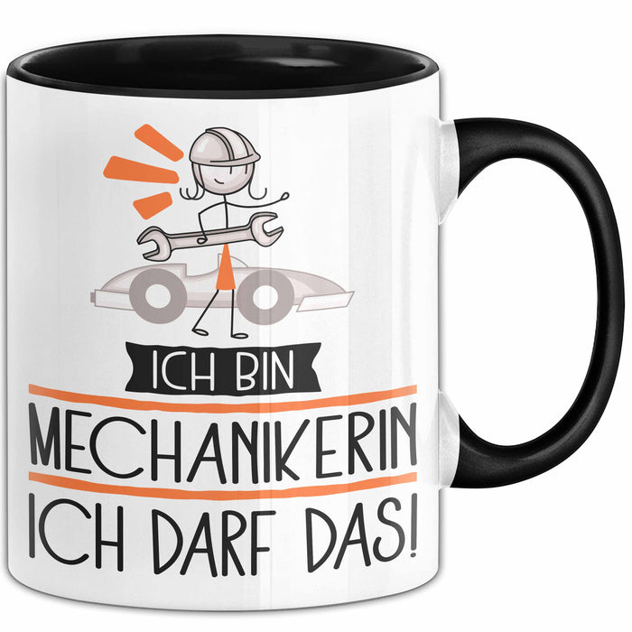 Geschenk für Mechanikerin Tasse Lustige Geschenkidee Geburtstag Ich Bin Mechanikerin Ich Darf Das Trendation