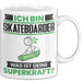 Skateboarder Tasse Geschenk für Skateboarder Geburtstag Lustiger Spruch Kaffee-Becher Was Ist Deine Superkraft Weiß Trendation