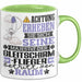 Gleitschirmflieger Geschenk Tasse Lustiger Spruch Erheben Sie Sich Der Gleitschirmflieger Betritt den Raum Grün Trendation