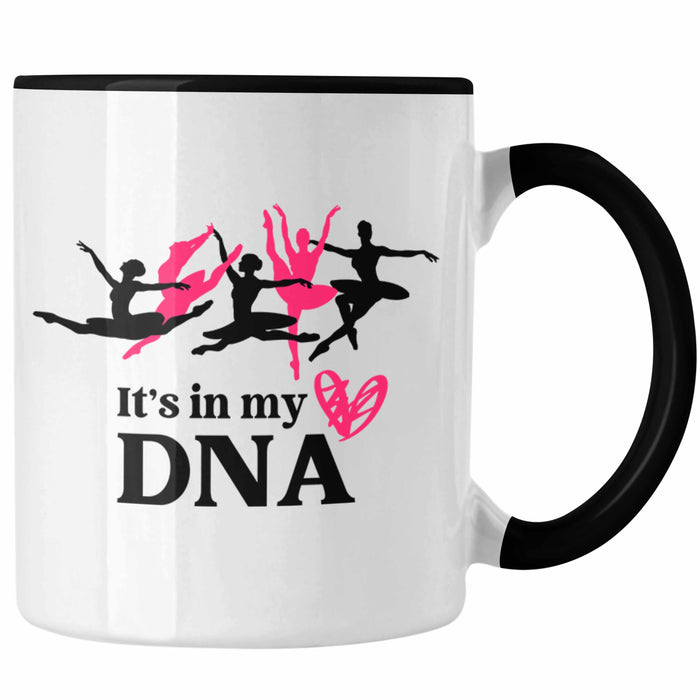 Trendation - Ballett Ballerina Tänzerin Tasse Mädchen Geschenk Frauen Tanzen Geschenkidee Kaffeetasse Schwarz Trendation