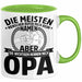 Neffe Opa Geschenk Tasse Geschenkidee für Besten Opa Die Meisten Menschen Rufen Mich Beim Namen Aber die Wichtigen Nennen Mich Opa Kaffee-Becher Grün Trendation