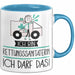 Geschenk für Rettungssanitäterin Tasse Lustige Geschenkidee Geburtstag Ich Bin Rettungssanitäterin Ich Darf Das Blau Trendation