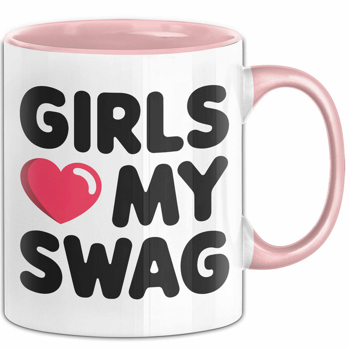 Sarkastische Jungs Sarkasmus Tasse Geschenk Lustige Geschenkidee Spruch Mädchen Lieben Meinen Swag Rosa Trendation