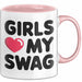 Sarkastische Jungs Sarkasmus Tasse Geschenk Lustige Geschenkidee Spruch Mädchen Lieben Meinen Swag Rosa Trendation