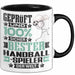 Handballspieler Geschenk Lustiger Spruch für Handballspieler Geschenkidee Bester Handballspieler Der Welt Schwarz Trendation
