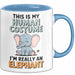 Elefant Tier Tasse Geschenk Lustige Geschenkidee Spruch Das Ist Mein Mensch Kostüm Ich Bin Eigentlich Ein Elefant Blau Trendation
