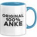 Anke Tasse Original 100% Anke Geschenk Blau Trendation