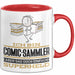 Comic-Sammler Geschenk Tasse Ich Bin Comic-Sammler Aber Sag Doch Einfach Superheld Lustige Geschenkdiee für Comic-Sammler Kaffee-Becher Rot Trendation
