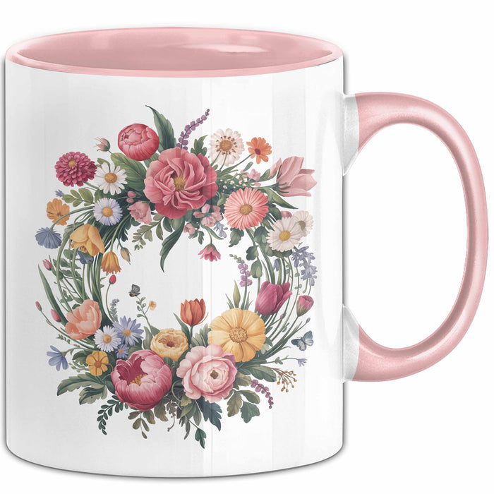 Florist Tasse Geschenkidee für Blumenliebhaber Spruch Rosa Trendation