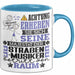 Straßenmusiker Geschenk Tasse Lustiger Spruch Erheben Sie Sich Der Straßenmusiker Betritt den Raum Blau Trendation