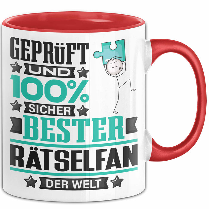Rätselfan Geschenk Lustiger Spruch für Rätselfan Geschenkidee Bester Rätselfan Der Welt Rot Trendation