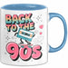 Vintage Retro Musik Tasse Geschenk Zurück in die 90er Geschenkidee Lustig Blau Trendation