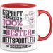 Reitsportler Geschenk Lustiger Spruch für Reitsportler Geschenkidee Bester Reitsportler Der Welt Rot Trendation