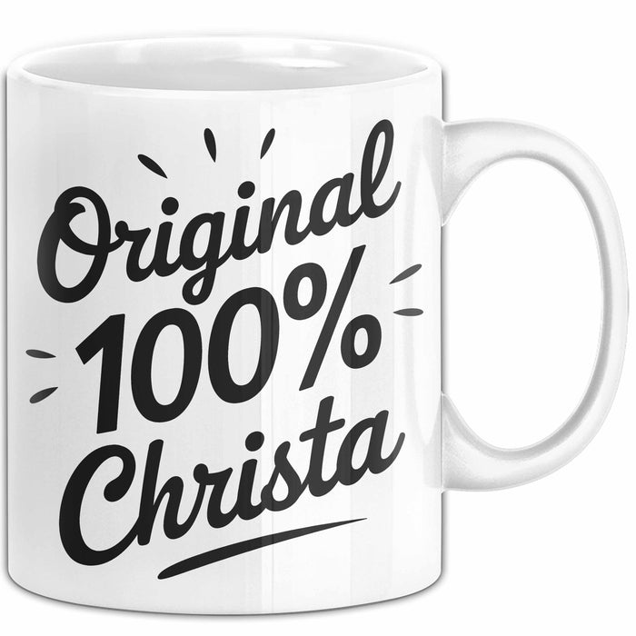 Christa Tasse Geschenk Original 100% Christa Geschenkidee Geburtstag Weiß Trendation