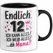 12 Geburtstag Teenager Tasse Geschenk Lustige Geschenkidee Spruch Endlich 12 Ich Kann Alles Ich Weiß Alles Ähm Mama Trendation