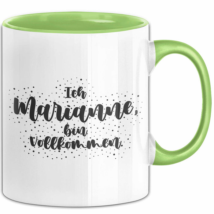 Marianne Tasse Ich Marianne, Bin Vollkommen Geschenk Grün Trendation