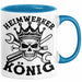 Heimwerker Geschenk Tassen Partner-Tassen Kaffee-Becher Heimwerker König Männer Blau Trendation