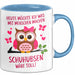 Eule Tierliebhaber Tasse Geschenk Lustige Geschenkidee Spruch Heute Möchte Ich Was Mit Menschen Machen Schuhubsen Wäre Toll Blau Trendation