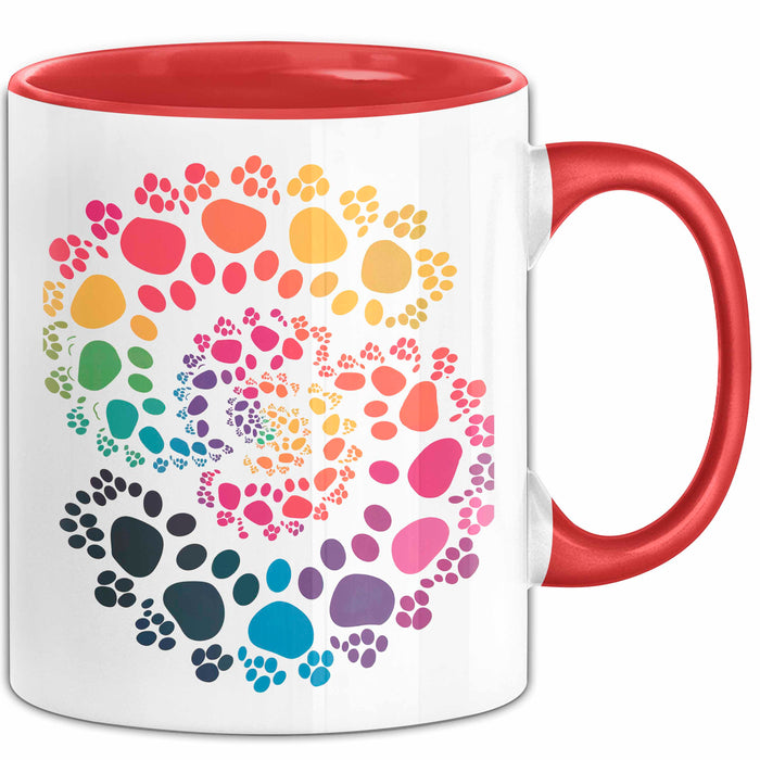Hund Tierliebhaber Tasse Geschenk Lustige Geschenkidee Spruch Rot Trendation