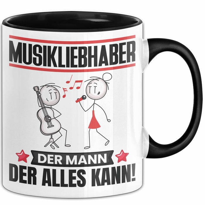 Musikliebhaber Tasse Geschenk für Musikliebhaber Der Mann Der Alles Kann Geschenkidee zum Geburtstag Schwarz Trendation
