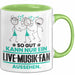 Live-Musik-Fan Geschenk Tasse So Gut Kann Nur Ein Live-Musik-Fan Aussehen Geschenkidee Kaffee-Becher Grün Trendation