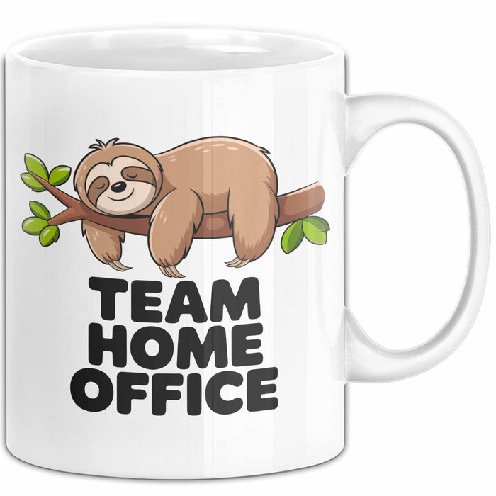 Bürokollege Faultier Tasse Geschenk Lustige Geschenkidee Team Home Office Weiß Trendation