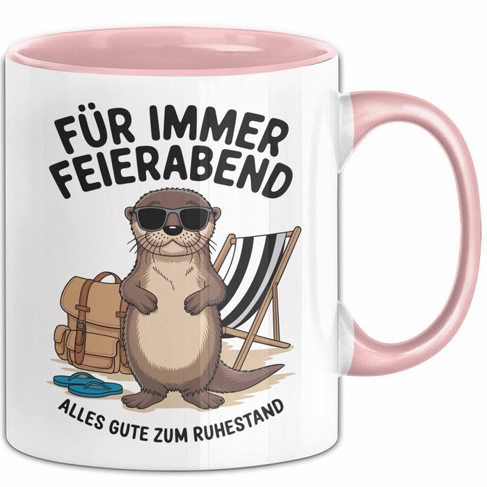 Rentner Pensionär Sarkasmus Tasse Geschenk Lustige Geschenkidee Spruch Für Immer Feierabend Rosa Trendation