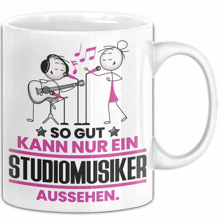 Studiomusiker Geschenk Tasse So Gut Kann Nur Ein Studiomusiker Aussehen Geschenkidee Kaffee-Becher Weiß Trendation