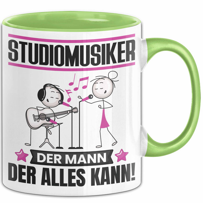 Studiomusiker Tasse Geschenk für Studiomusiker Der Mann Der Alles Kann Geschenkidee zum Geburtstag Grün Trendation