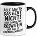 Roswitha Tasse Geschenk Alle Sagten Das Geht Nicht Aber Dann Kam Roswitha Und Hat Es Einfach Gemacht Geschenkidee Becher mit Name Schwarz Trendation