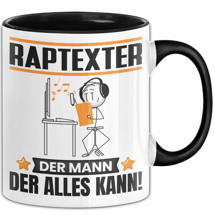 Raptexter Tasse Geschenk für Raptexter Der Mann Der Alles Kann Geschenkidee zum Geburtstag Schwarz Trendation