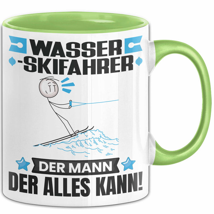 Wasserskifahrer Tasse Geschenk für Wasserskifahrer Der Mann Der Alles Kann Geschenkidee zum Geburtstag Grün Trendation